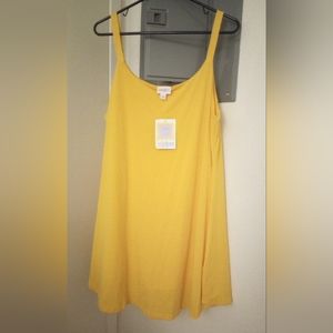 LulaRoe, Yellow/Orange, 2 in 1, Lynn Romper/Dress, Large